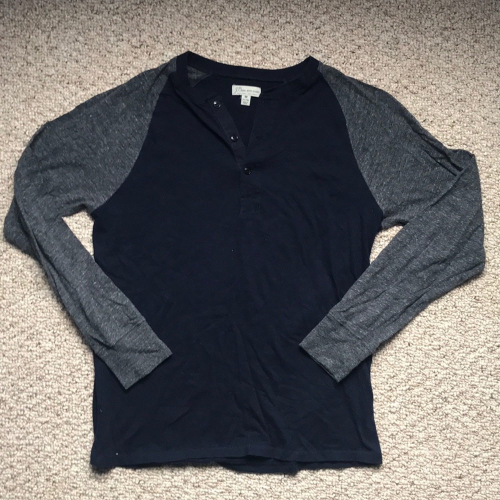 J Crew Navy & Gray Henley